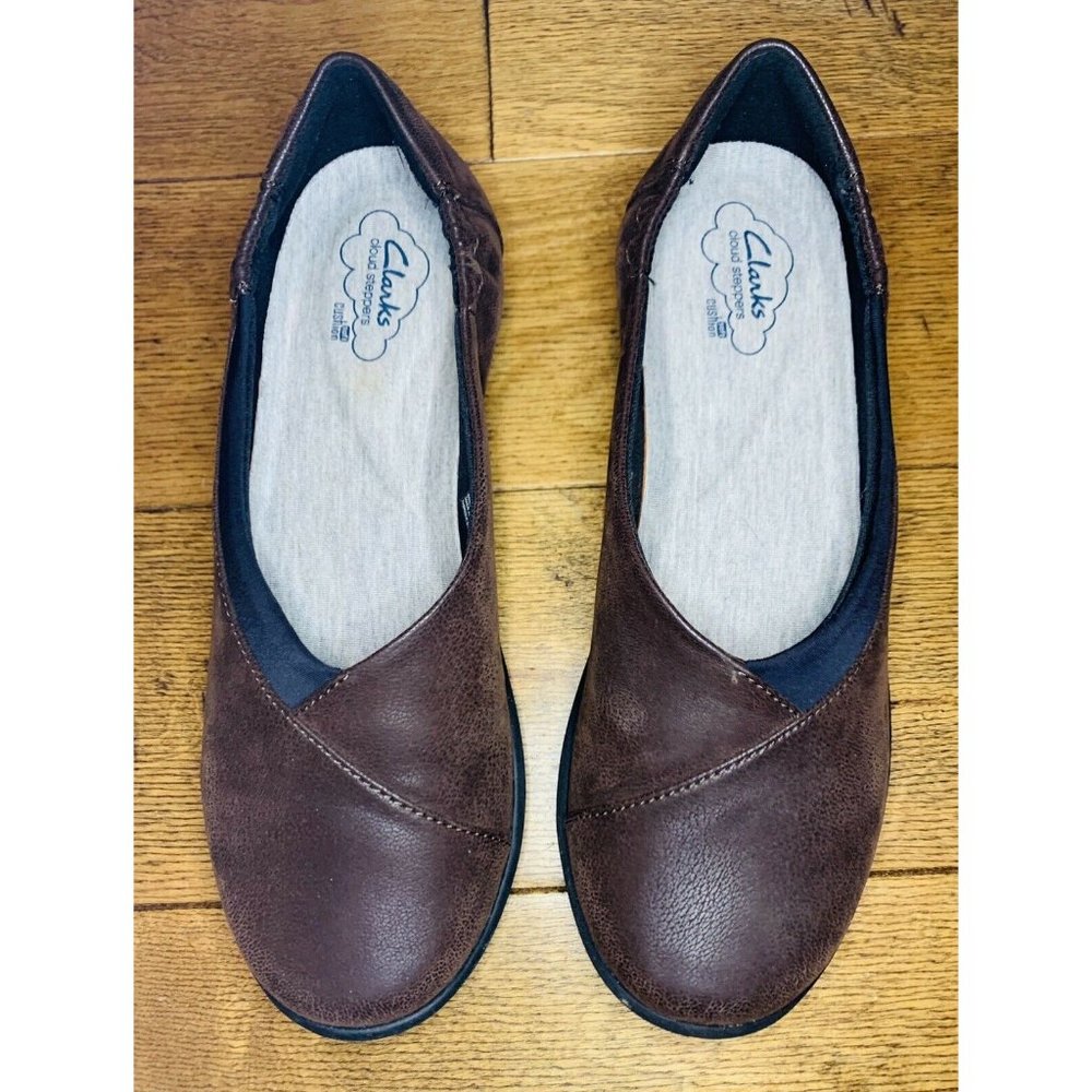 Clarks Women's Cloud Steppers Brown Flat Loafers -